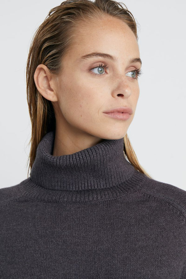 Pugliese Grey Turtleneck Sweater